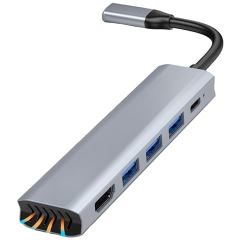 Adattatore Hub 5-in-1 Type-c A Hdmi 4k, Compatibile Con Macbook/huawei, Usb 3.0, Ricarica Pd 100w - Foto 1