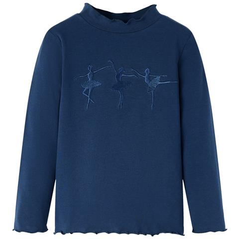 Maglietta Bambina Maniche Lunghe Blu Marino 128 - Foto 1