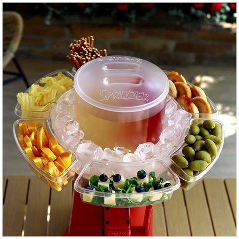 Sprizzer Set 6 Vaschette Trasparenti In Plastica Agganciabili Per Snack E Stuzzichini Ideali Per Aperitivi E Picnic - Modello Sprizzer-6-vaschette - Foto 1