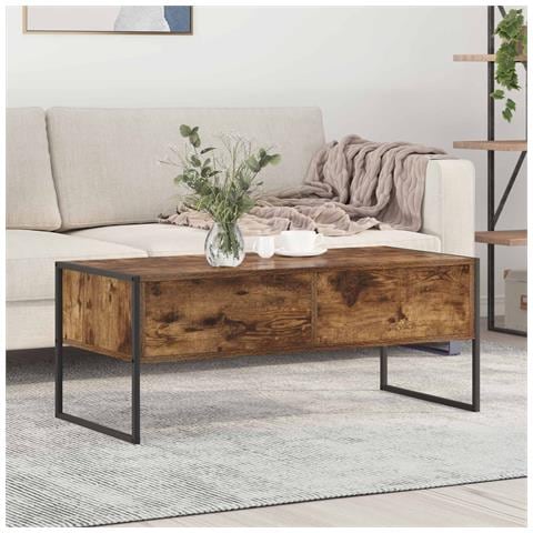 Tavolino da salotto Quercia Fumosa 100 x 46 x 40 cm - Foto 2