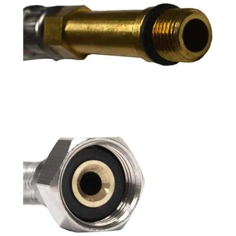 Tubo Flessibile In Acciaio Inox Dn8 Per Acqua Potabile  M10 X 3/8 - Foto 2