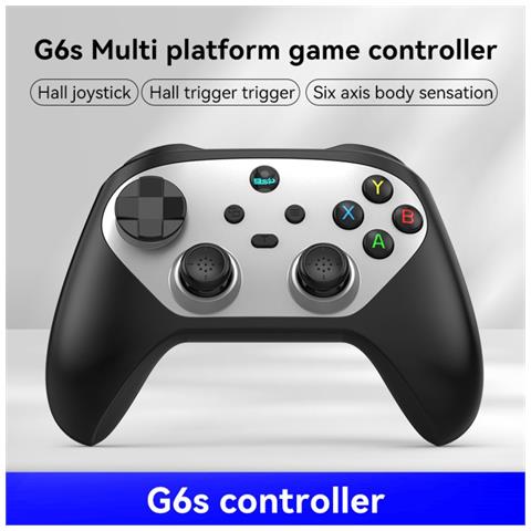 Gamepad Bluetooth 5.3 G6s Con Joystick Hall - Supporto Multi-piattaforma Black + Silver - Foto 6