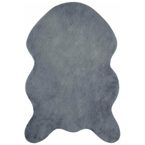 Tappeto in Pelliccia Sintetica di Coniglio Olite Antracite - Foto 1
