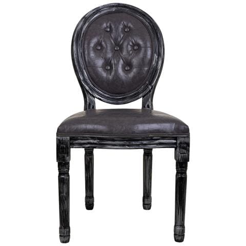 Sedia In Legno Imbottita Nera 48x46x48/96h - Foto 2