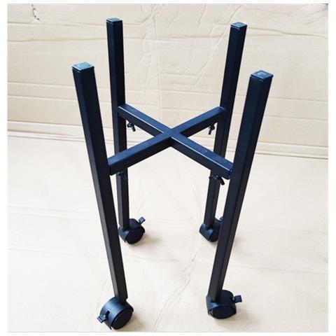 Supporto Regolabile Telescopico Per Piante Con Ruote - Grande Carrello Nero Per Piante - Foto 2