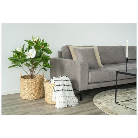 Set Di 2 Cesti Passo Rotondi In Giacinto D'acqua Naturale Con Manici - 30 E 35 Cm - Foto 4