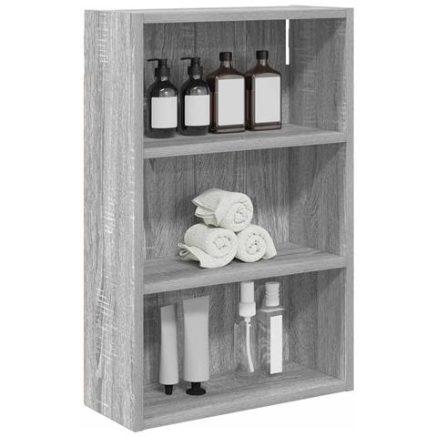 Armadio da bagno a muro Sonoma grigia 40 x 16 x 62,5 cm - Foto 2
