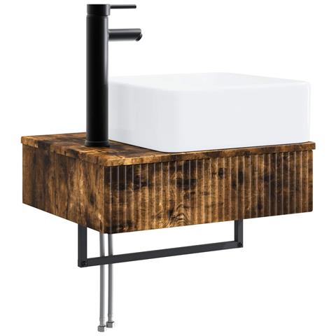 Lavabo da Parete Rovere Fumo 53 x 35 x 39 cm - Foto 1
