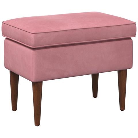 Poggiapiedi Rosa 55 x 35 x 41 cm Velluto - Foto 1