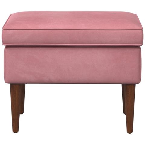 Poggiapiedi Rosa 55 x 35 x 41 cm Velluto - Foto 2