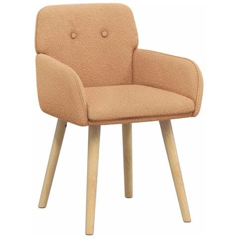 Sedie da pranzo 2 pcs Bouclé Beige 59 x 57 x 85 cm - Foto 1