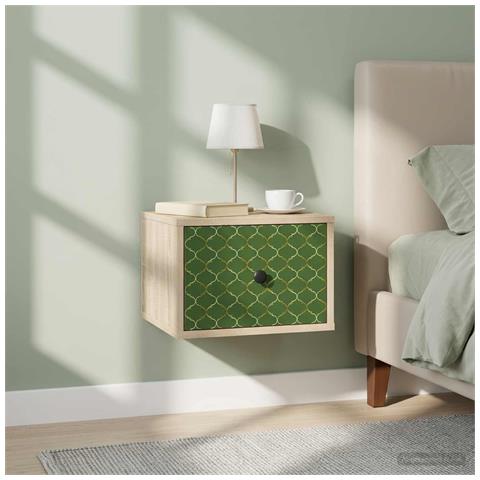 Mobiletto da comodino a parete GELEEN 2 pz Rovere Sonoma - Foto 2