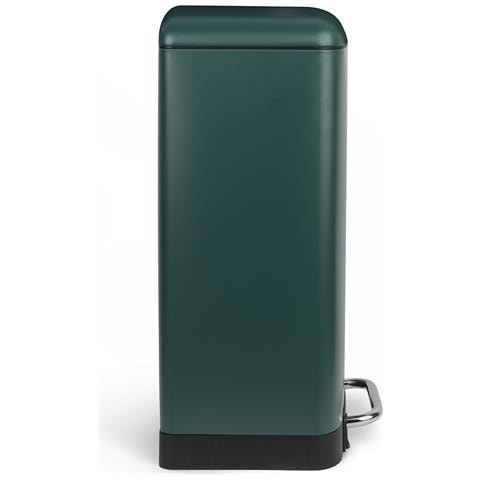 N° 701 Pattumiera, Acciaio inox, Capacità 30 L, Cestino interno estraibile,Resistente, Chiusura silenziosa,Verde anatra - Foto 2