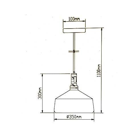 Portalampada Pendente 1mt E27 Elegant Stylish Ø350mm- Mod. Vt-7545 - Sku 3765 - Legno Bianco - Foto 3