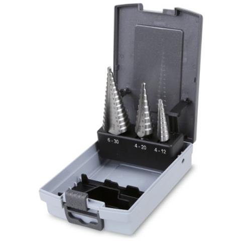 Set Di Frese Coniche A Gradino In Cassetta Di Plastica 004250030 - Foto 1