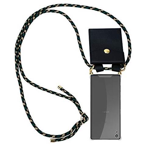 Catena Di Telefoni Cellulari Compatibile Con Sony Xperia Xa In Camouflage - Coperchio Protettivo In Silicone Con Anelli D'oro, Cinturino In Corda E Custodia Staccabile - Foto 1