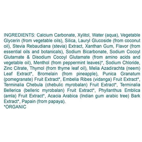 Whitening Dentifricio - All Natural Fluoruro Libero Sls Glutine E Carrageenan Gratuito - Rimuove La Placca Alito Cattivo Previene La Carie E Gengive Sanguinanti - Semplicemente Peppermint 150g - Foto 4