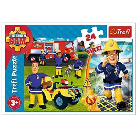, Puzzle, Il Coraggioso Pompiere Sam, 24 Pezzi Maxi, Prism A&d Fireman Sam, Per Bambini Dai 3 Anni In Su. - Foto 1