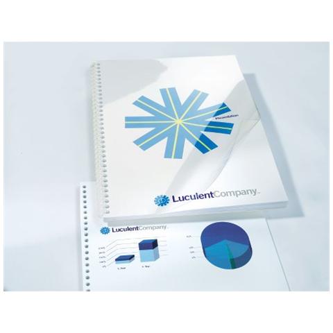 HiClear Copertine rilegatura A4 PVC 150 mic ultratrasp. (50) , Trasparente, A4, 21,3 cm, 29,8 cm, 1,5 cm - Foto 1
