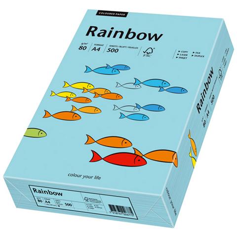 Rainbow A4 500er, A4 (210×297 mm) , Universale, Opaco, Blu, ECF - Foto 1