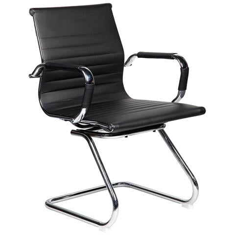 Sedia Artena, Sedute Sala Da Attesa Con Braccioli Per Ufficio, Seduta Ergonomica Da Attesa, 62x54h89 Cm, Nero - Foto 7