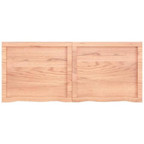 Piano Bagno Marrone 120x50x (2-6) cm Legno Massello Trattato - Foto 8