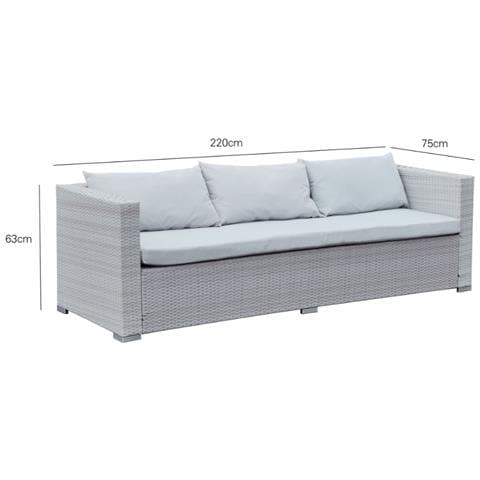 Set Da Giardino In Rattan Intrecciato Nero Da 10 Posti Samoa - Foto 2