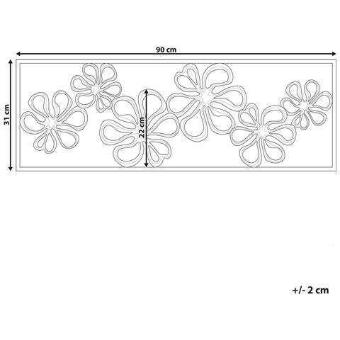 Decorazione Da Parete Fiore Cerium Metallo 31 Cm Oro - Foto 2