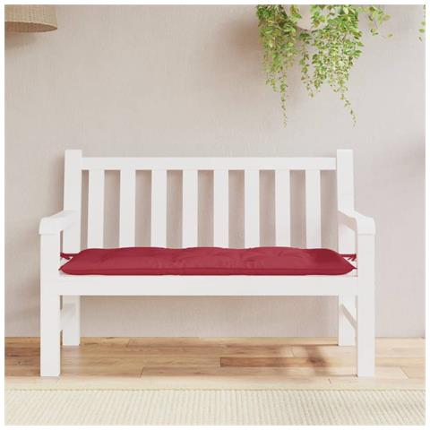 Cuscino Per Panca Rosso Vino 120x50x7 Cm In Tessuto Oxford - Foto 3