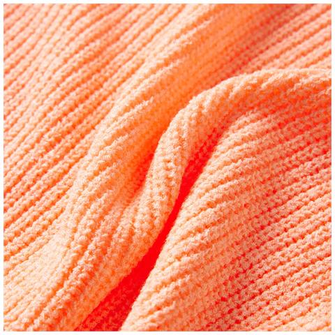 Maglione Da Bambina Lavorato A Mano Arancione Brillante 140 - Foto 7
