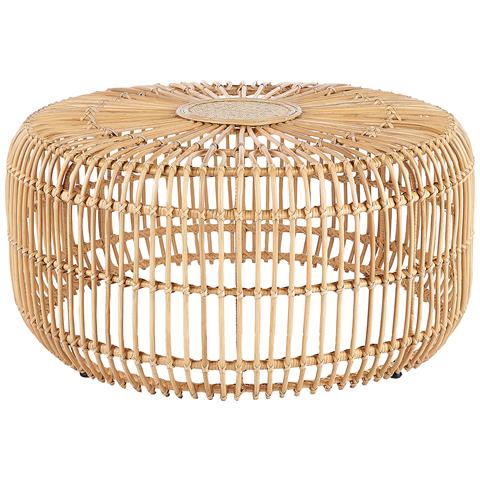 Tavolino Da Caffè Rattan Naturale Legno Chiaro Randazzo - Foto 2