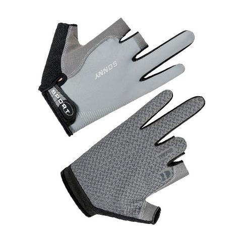 Guanti Da Ciclismo Touchscreen A Tre Dita Grey M - Foto 2