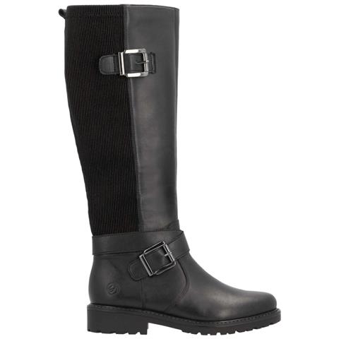 Black Elegant Closed Ladies' Boots Stivali Pelle Scarpe Donna Nero Eu 38, R6593-00 - Foto 3