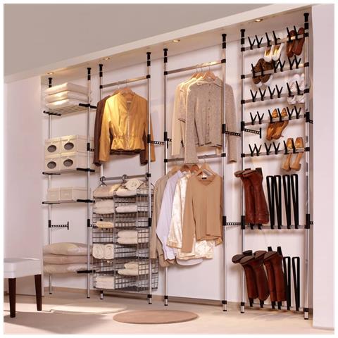 Lusso Casadino -  Sistema Telescopico Per Guardaroba Aste Mensole In Alluminio - Foto 2