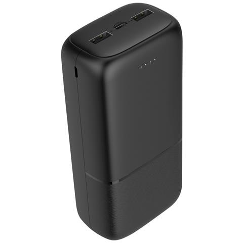 Batteria 30000mah 2xusb 1xusb-c 18w Compatta, Nero - Foto 5