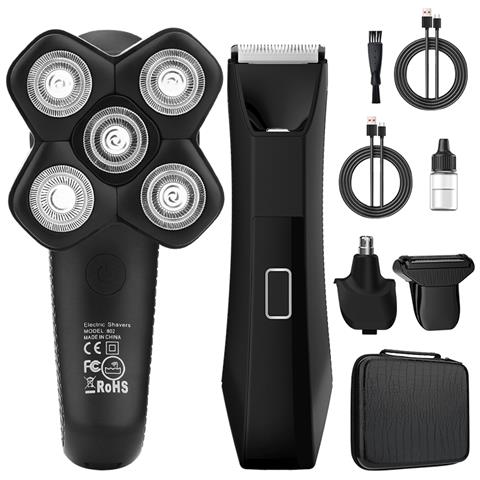 Kit Di Toelettatura 4 In 1 Per Uomo - Set Tagliacapelli E Rasoio - Foto 1