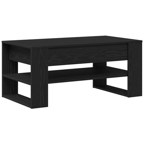 Tavolino da caffè in rovere nero 102x55x45 cm in legno ingegnerizzato - Foto 1