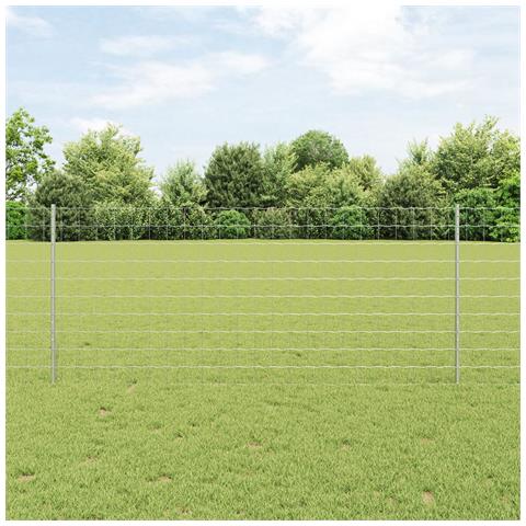 Recinzione Euro con 10 Post U Argento 1x10 m Acciaio - Foto 2