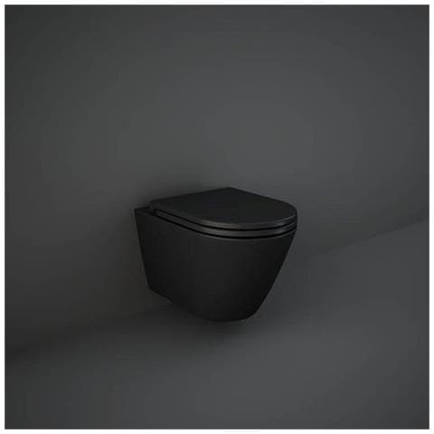Sanitari Sospesi Opaco Feeling : Vaso, Bidet, Copriwater Soft-close Nero Opaco - Foto 1