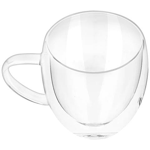 Lotto 2 Bicchieri Con Doppia Parete Da 250 Ml In Vetro Borosilicato, Trasparente - Foto 2