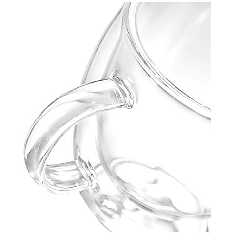 Lotto 2 Bicchieri Con Doppia Parete Da 250 Ml In Vetro Borosilicato, Trasparente - Foto 5