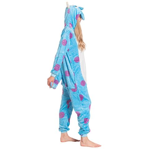 Pigiama Da Donna Tuta Intera Kigurumi Costume Sulivan Blu 145-155 S - Foto 2