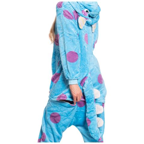 Pigiama Da Donna Tuta Intera Kigurumi Costume Sulivan Blu 145-155 S - Foto 6