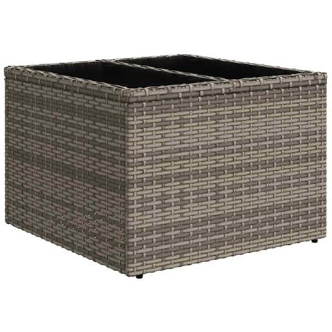 Set Divano da Giardino con cuscino 7 pcs Grigio 55 x 55 x 37 cm - Foto 2