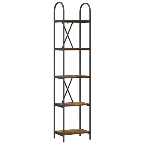 Libreria Rovere fumo 40 x 30 x 183 cm Legno multistrato - Foto 1