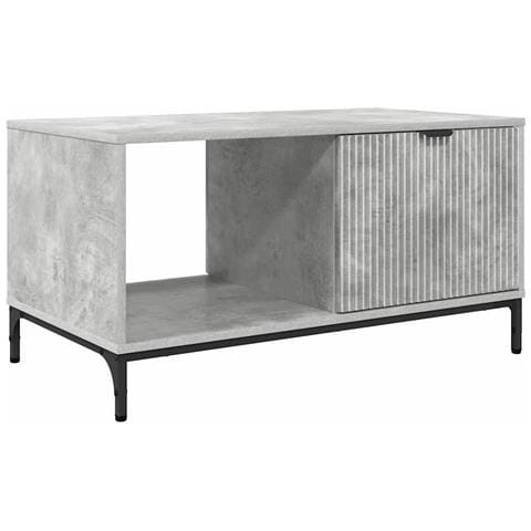 Tavolino da salotto Grigio cemento 90 x 49 x 46 cm - Foto 1