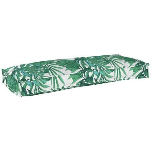 Cuscino per Pallet per Panchina Motivo a Foglia 100x40x8 cm Tessuto Oxford - Foto 1