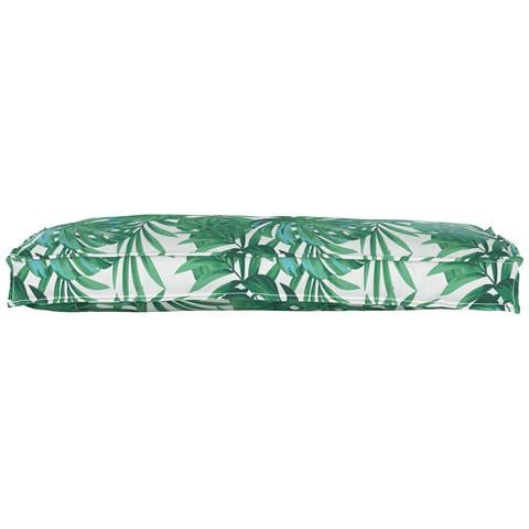 Cuscino per Pallet per Panchina Motivo a Foglia 100x40x8 cm Tessuto Oxford - Foto 2