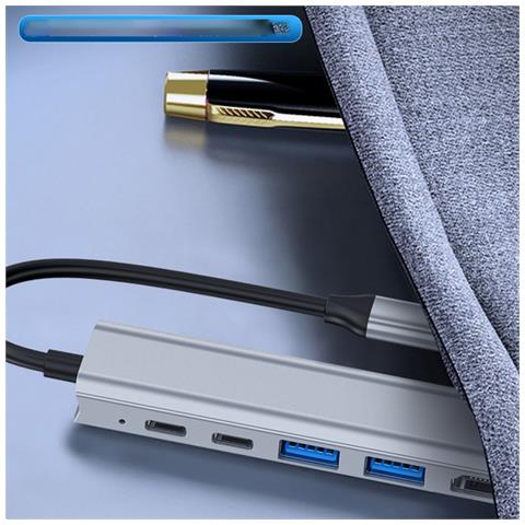 Hub Usb-c 5-in-1 A Hdmi 4k Con Dati Usb-c E Ricarica Pd 100w, Compatibile Con Macbook/huawei/apple - Foto 6
