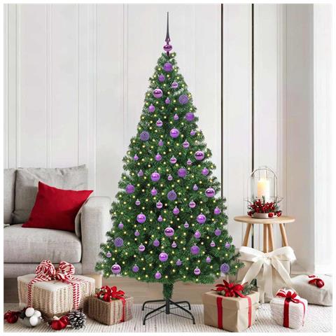 Albero di Natale artificiale con 300 LED Verde 180 cm - Foto 2